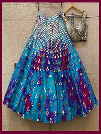 Trendy Look Multi Mirror Lehenga Choli For Women